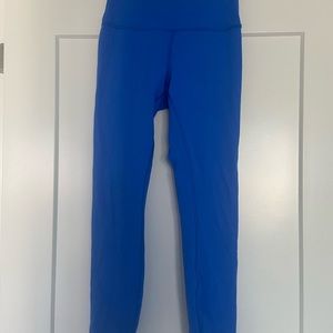 Lululemon electric blue leggings, size 6. Only worn a couple times!